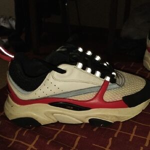 Red and White Athletic Sneakers